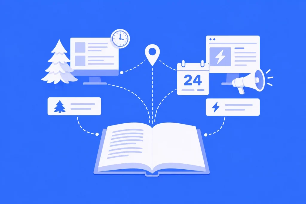 Illustration de l'article : evergreen ou actualité quel cadrage pour des contenus durables