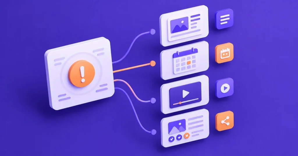 Illustration : Les sujets de contenu ne se découpent pas seulement par offre